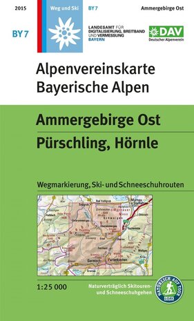 OeAV - Alpenvereinskarte BY07 Ammergebirge Ost, Pürschling, Hörnle (Weg + Ski)
