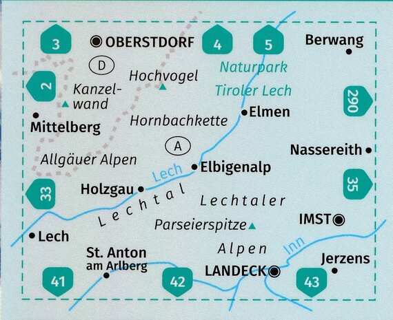 Kompass - WK 24 Lechtaler Alpen - Hornbachkette