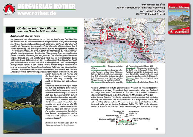 Rother - Karnischer Höhenweg wandelgids    3e druk
