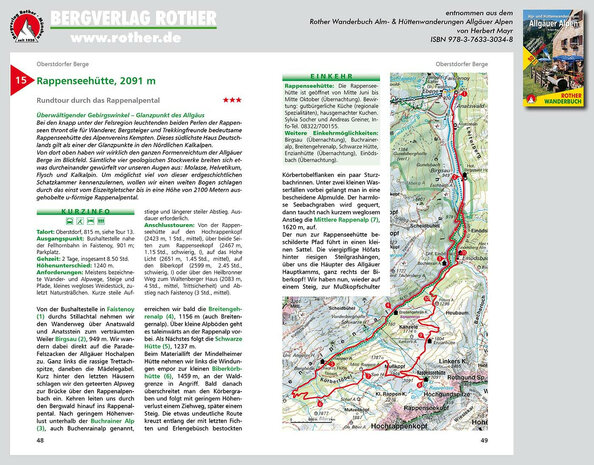 Rother - Alp- und Hüttenwanderungen Allgäuer Alpen wandelboek