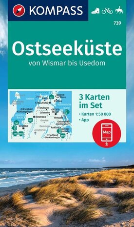 Kompass - WK 739 Ostseeküste (set 3 kaarten)