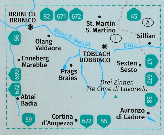 Kompass - WK 57 Bruneck - Toblach