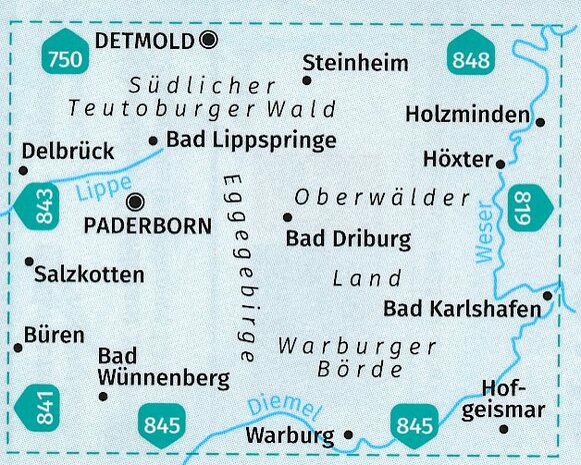 Kompass - WK 844 Südl. Teutoburger Wald - Eggegebirge - Oberwälder Land