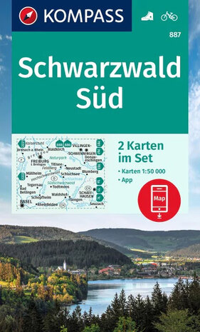 Kompass - WK 887 Schwarzwald Süd (set 2 kaarten)