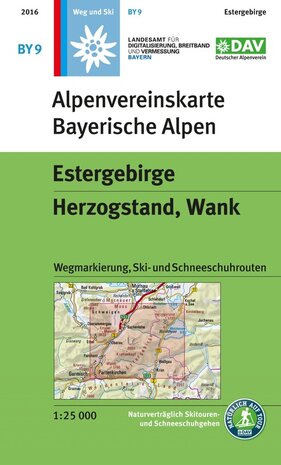 OeAV - Alpenvereinskarte BY09 Estergebirge, Herzogstand, Wank (Weg + Ski)