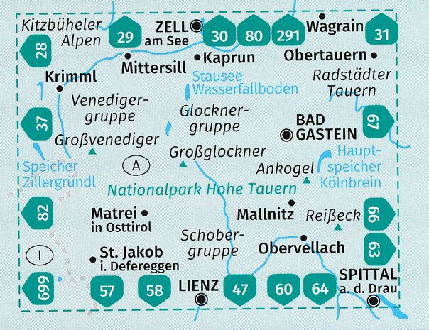 Kompass - WK 50 Nationalpark Hohe Tauern (set 3 kaarten)