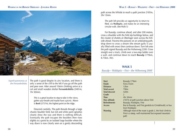 Cicerone - Walking in the Bernese Oberland - Jungfrau region