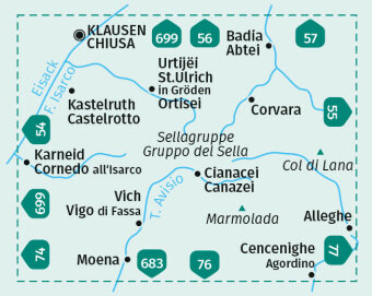 Kompass - WK 59 Sella - Val Gardena - Seiser Alm