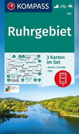 Kompass - WK 821 Ruhrgebiet (set van 3 kaarten)