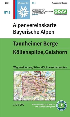 OeAV - Alpenvereinskarte BY05 Tannheimer Berge - Köllenspitze - Gaishorn