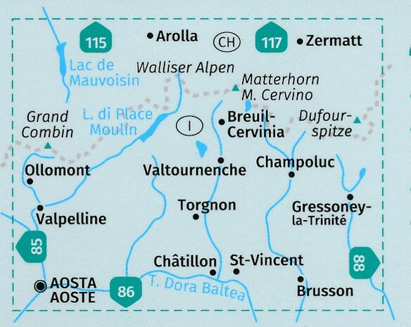 Kompass - WK 87 Breuil - Cervinia - Zermatt 