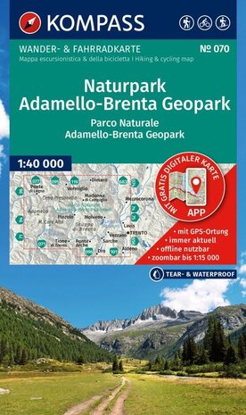 Kompass - WK 070 Adamello - Brenta Geopark NP