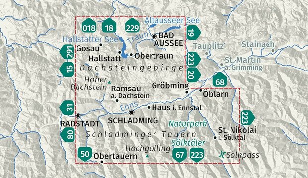 Kompass - WK 293 Dachsteingebirge - Schladminger Tauern
