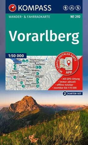 Kompass - WK 292 Vorarlberg (set 2 kaarten)