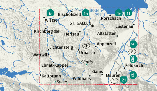 Kompass - WK 112 Appenzellerland - St. Gallen - S&auml;ntis