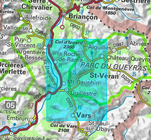 IGN - 3537ETR Guillestre - Vars - Risoul