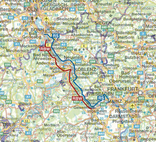 Rother - Rheinsteig - RheinBurgenWeg wandelgids