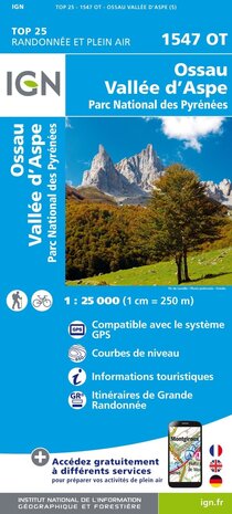 IGN - 1547OT Ossau - Vallée d'Aspe