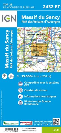 IGN - 2432ET Massif du Sancy