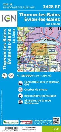 IGN - 3428ET Thonon - Évian - Lac Léman