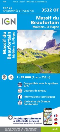 IGN - 3532OT Massif du Beaufortain - Moûtiers - La Plagne