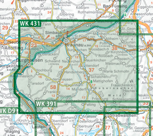 F&B - WK 431 Thermenregion Innviertel-Ibmer Moor-Kobernaußerwald-Braunau-Burghausen-Marktl