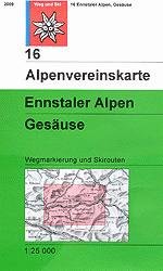 OeAV - Alpenvereinskarte 16 Ennstaler Alpen, Gesäuse (Weg + Ski)