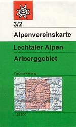 OeAV - Alpenvereinskarte 3/2 Lechtaler Alpen - Arlberggebiet (Weg)