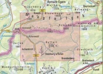 OeAV - Alpenvereinskarte BY14 Mangfallgebirge Süd, Guffert, Unnütz, Juifen (Weg + Ski)