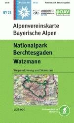 OeAV - Alpenvereinskarte BY21 Nationalpark Berchtesgaden, Watzmann (Weg + Ski)