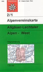 OeAV - Alpenvereinskarte 2/1 Allgäuer - Lechtaler Alpen West (Weg)