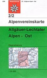 OeAV - Alpenvereinskarte 2/2 Allgäuer - Lechtaler Alpen Ost (Weg)