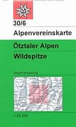 OeAV - Alpenvereinskarte 30/6 Ötztaler Alpen, Wildspitze (Weg)