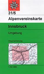 OeAV - Alpenvereinskarte 31/5 Innsbruck, Umgebung (Weg)