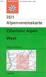 OeAV - Alpenvereinskarte 35/1 Zillertaler Alpen West (Weg)