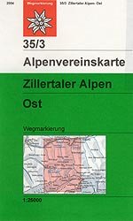 OeAV - Alpenvereinskarte 35/3 Zillertaler Alpen Ost (Kombi)