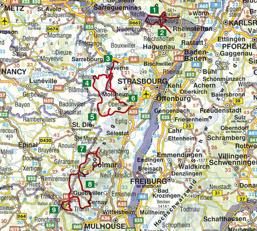 Rother - Vogesen - 9 Mehrtagestouren