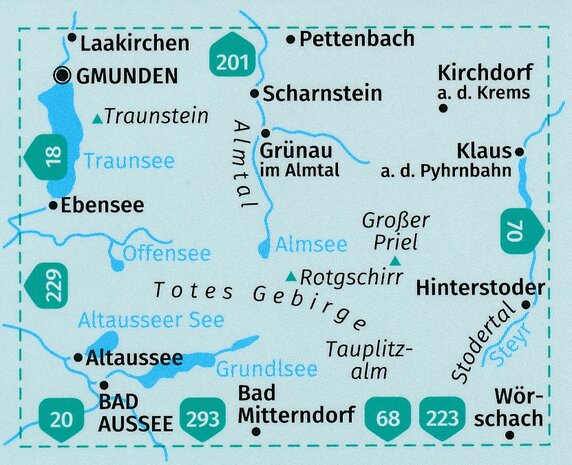 Kompass - WK 19 Almtal - Totes Gebirge - Stodertal