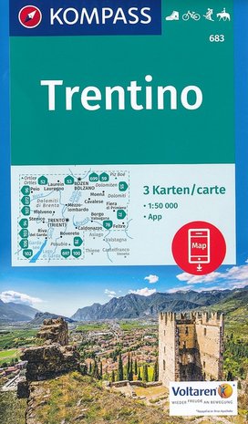 Kompass - WK 683 Trentino - set 3 kaarten