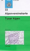 OeAV - Alpenvereinskarte 33 Tuxer Alpen (Ski)