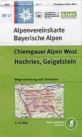 OeAV - Alpenvereinskarte BY17 Chiemgauer Alpen West, Hochries, Geigelstein (Weg + Ski)