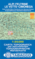 Tabacco - 023 Alpi Feltrine - Le Vette - Cimonega
