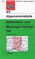 OeAV - Alpenvereinskarte 4/3 Wetterstein- und Mieminger Gebirge Ost (Weg)