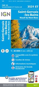 IGN - 3531ET St-Gervais-les-Bains - Massif du Mont Blanc